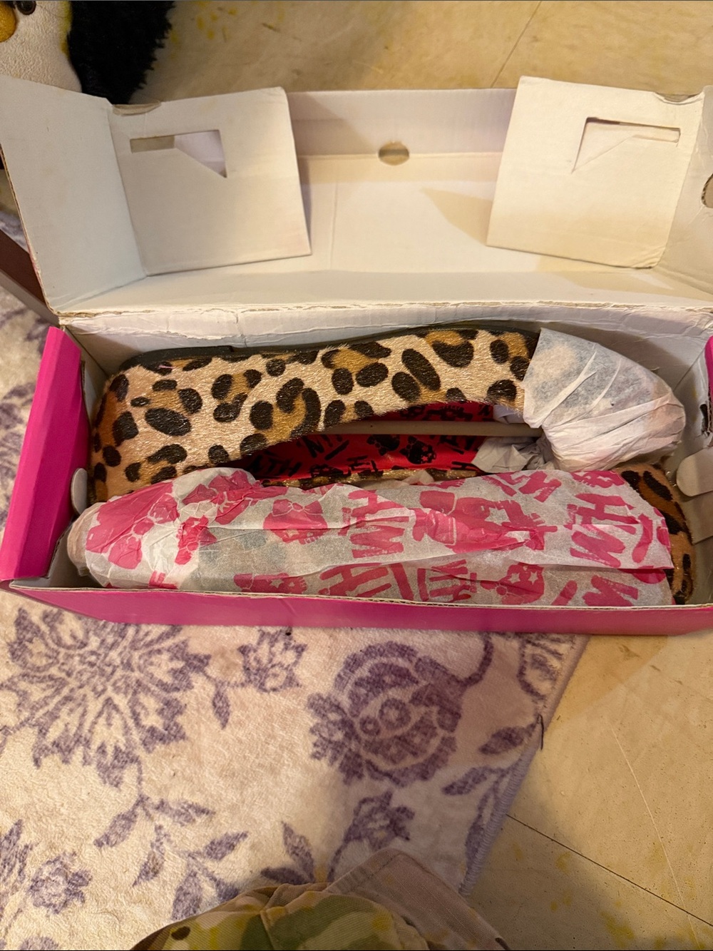 Abbey Dawn Leopard Print Ballet Flats in Brown and Black